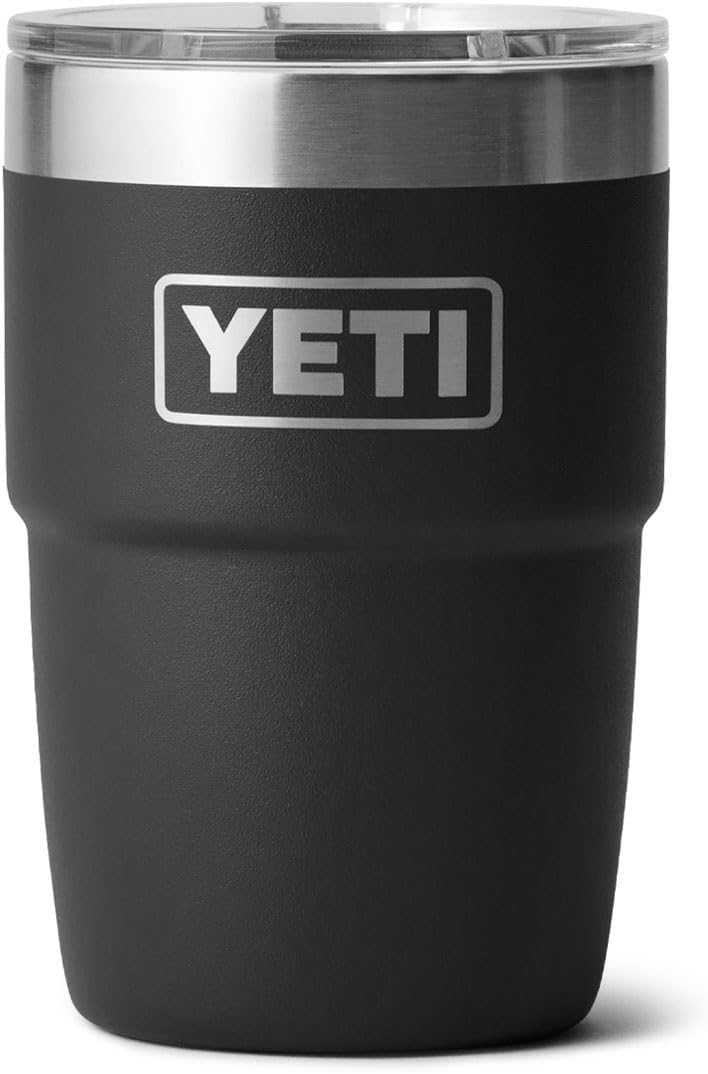 YETI Rambler 8 oz Insulated Coffee Mug with Lid - Stackable Double-Wall Vacuum Insulated Coffee Cup - DuraSip Ceramic Lining - Barista-Friendly Design - Stainless Steel - Dishwasher Safe - Image 1